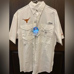 Texas Longhorn White Columbia Fishing Shirt NWT and White Nike Golf Shirt